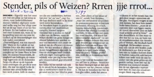 Stender, pils of Weizen? Rrren jjje rrrot ...