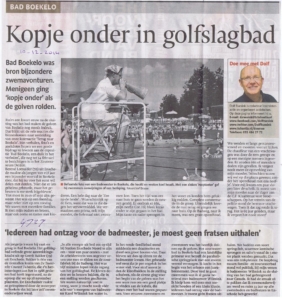 Kopje onder in golfslagbad