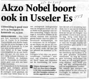 AkzoNobel boort ook in Usseler es