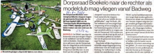 Dorpsraad Boekelo naar de rechter als modelclub mag vliegen vanaf Badweg